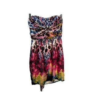 Tie Dye Strapless‎ Mini Dress Size 7 Juniors NWOT